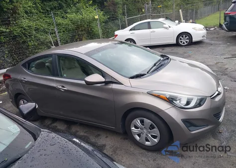 2016 Hyundai Elantra Se из США, поврежденный, VIN 5NPDH4AE3GH776647